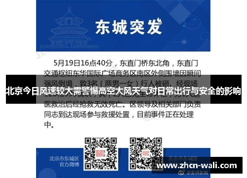 北京今日风速较大需警惕高空大风天气对日常出行与安全的影响